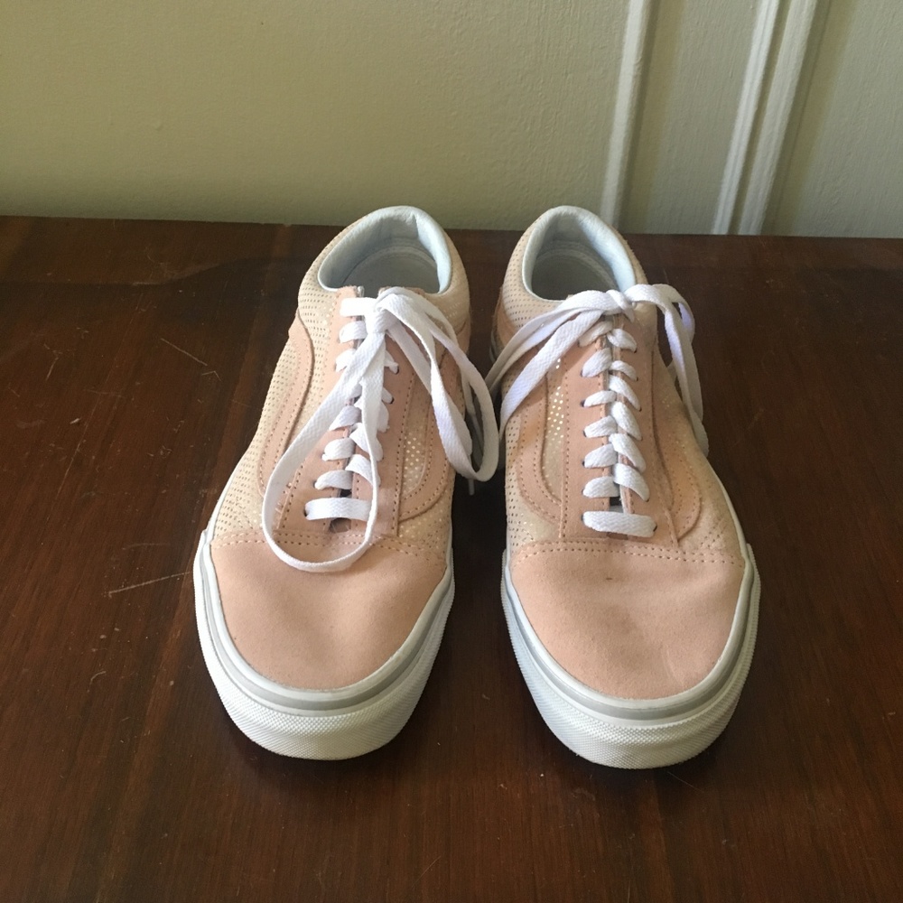 Vans Pink Suede Sparkle Sneakers - Picture 3 of 7